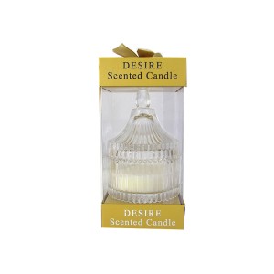 CASTIÇAL DE VIDRO COM TAMPA E VELA AROMATIZADA 9CMX6CM - F194121-BR