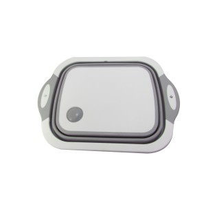 TABUA DE CORTE RETRÁTIL DE SILICONE E ESCORREDOR 40X30 CM - NS2819