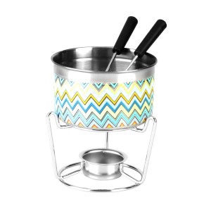 JOGO PARA FONDUE ESMALTADO 3 PEÇAS COLORIDO - CA12210-A