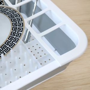 ESCORREDOR DE LOUÇA RETRATIL DE SILICONE E PLÁSTICO - 13X30X36 - HU56505-CZ