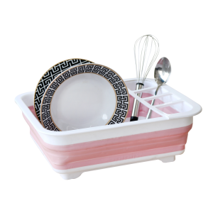 ESCORREDOR DE LOUÇA RETRATIL DE SILICONE E PLÁSTICO - 13X30X36 - HU56505-RS