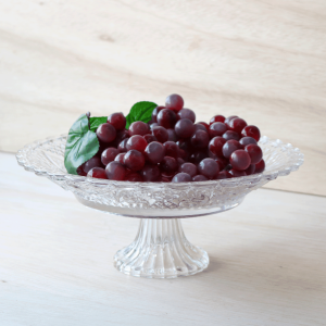 FRUTEIRA E DOCEIRA COM PÉ DE VIDRO 12X30 CM - DP06ZJ