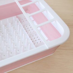 ESCORREDOR DE LOUÇA RETRATIL DE SILICONE E PLÁSTICO - 13X30X36 - HU56505-RS