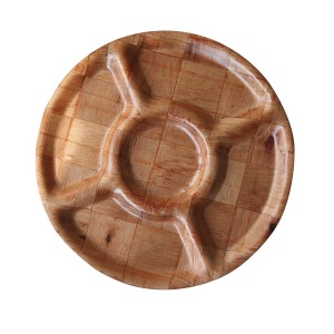 PETISQUEIRA REDONDA DE MADEIRA COM 05 DIVISÓRIAS 30X30 - CHI1863