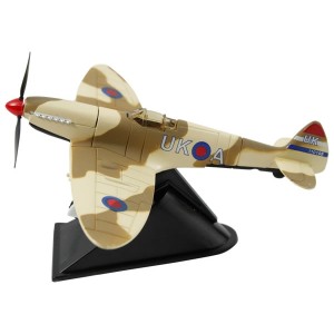 MINIATURA COLECIONAVEL CLASSIC FIGHTER SPITFIRE CAMUFLADO CREME E MARROM - DMC3706