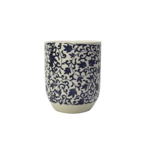 CANECA ORIENTAL  DE 150ML (CADA) ) ESTAMPA FLORAL ARABESCO - 4805-AZMA