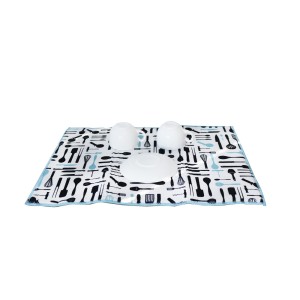 APARADOR DE TECIDO E ESCORREDOR DE LOUÇA DE POLIÉSTER 39X49 - HU55402-B