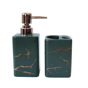 KIT DE BANHEIRO QUADRADO DE CERÂMICA COM 02 PEÇAS - 98539-VD