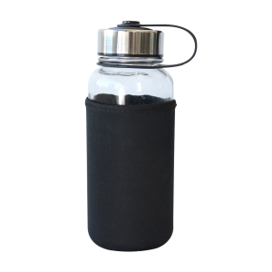GARRAFA DE VIDRO 750 ML COM CAPA NEOPREME - SXYT4854