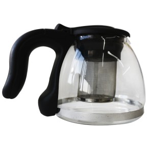 CHALEIRA DE VIDRO COM INFUSOR DE PLÁSTICO 900ML - VDA1505BB