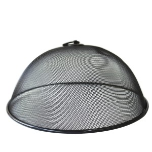 TELA PROTETORA DE ALIMENTOS EM METAL COM ALÇA NO TOPO 29CM - TRC8216-PT