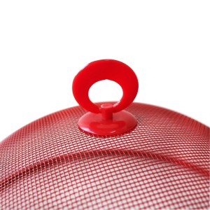 TELA PROTETORA DE ALIMENTOS EM METAL COM ALÇA NO TOPO 29CM - TRC8216-VM