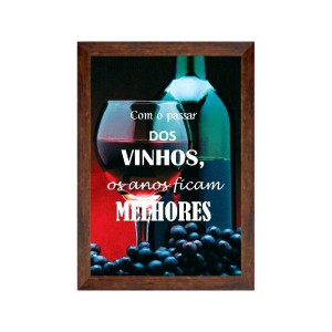 PORTA ROLHA ESTAMPA TACA COM O PASSAR DOS VINHOS 25 X 35 - 790