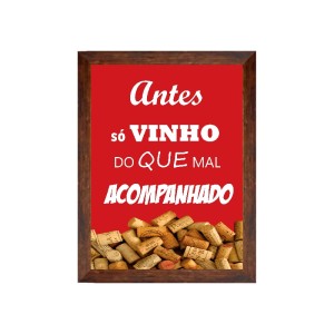 PORTA ROLHAS ANTES SO VINHO FUNDO VERMELHO 20 X 25 CM - 796