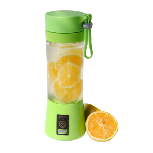 MINI LIQUIDIFICADOR DE PLÁSTICO COM 4 LÂMINAS E CARREGADOR USB 380ML - CA09569-VD