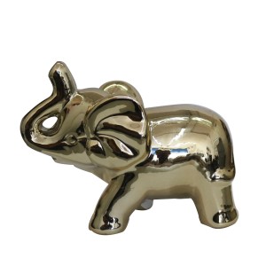 ENFEITE DE ELEFANTE EM CERÂMICA 10X13 CM  - MG2951-DOU