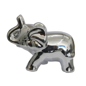 ENFEITE DE ELEFANTE EM CERÂMICA 10X13 CM  - MG2951-PTA