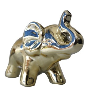 ENFEITE DE ELEFANTE EM CERÂMICA 9X11 CM  - MG2950-DOU