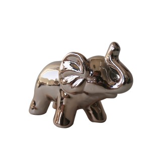 ENFEITE DE ELEFANTE EM CERÂMICA 7X8 CM  - MG2950-GR