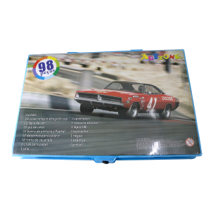 MALETA ESCOLAR DESENHO 98PÇS INMETRO CARRO DODGE MT98BOY-B