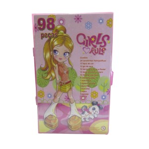 MALETA ESCOLAR DESENHO 98PÇS INMETRO DOG - MT98 GIRL-B