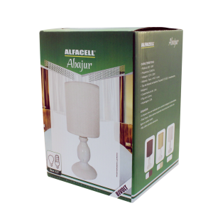 ABAJUR COM CÚPULA EM LINHO E BASE DE METAL 28CM BIVOLT - AL55008-BR