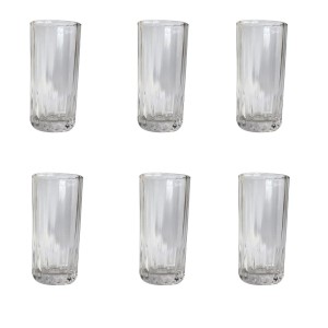 JOGO COM 06 COPOS BILAJIO LONG DE VIDRO DE 200 ML CADA - CHI2154