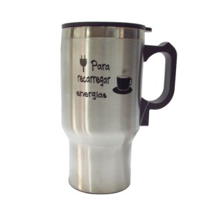 CANECA TÉRMICA VEICULAR COM FRASES EM INOX 400 ML - GDR0294-A