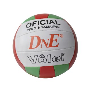 BOLA DE VOLEI DE PVC NO TAMANHO 5 BRANCA ,VERDE E VERMELHA - BFV6055-E