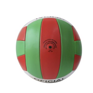 BOLA DE VOLEI DE PVC NO TAMANHO 5 BRANCA ,VERDE E VERMELHA - BFV6055-E
