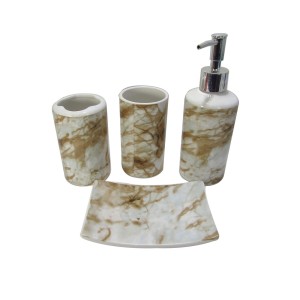 KIT DE BANHEIRO DE CERAMICA COM 4 PÇS 250 ML 312-B