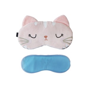 MASCARA DE DESCANSO COM  BOLSA GEL TÉRMICO DE PLÁSTICO ESTAMPA GATOS - WC409525-F