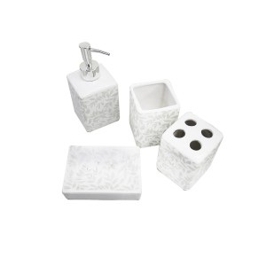 KIT DE BANHEIRO DE CERAMICA COM 4 PÇS 380 ML 304-B