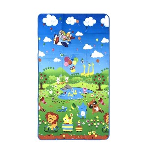 TAPETE INFANTIL 100% EPE 1 M 1,8 M ESTAMPA AVIAO COM BALAO SACOLA TNT VERDE - 94007