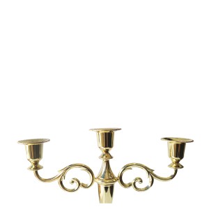 CASTIÇAL EM METAL COM 03 ESPAÇOS PARA VELAS EM DETALHES MEDIEVAL - 4783-DOU