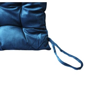 ALMOFADA FUTTON DE POLIESTER COM TIRAS PARA PRENDER NA CADEIRA 38X38CM - 96498-AZMA