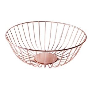 FRUTEIRA EM METAL ARAMADO GOLD ROSE 27CM - 96252