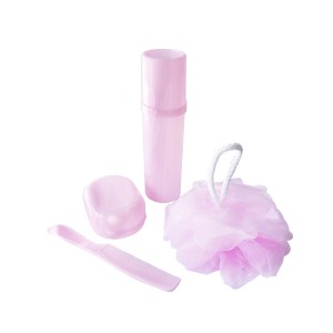 KIT PARA VIAGEM DE PLÁSTICO CANDY BAG COM 04 PEÇAS - 0962-PK