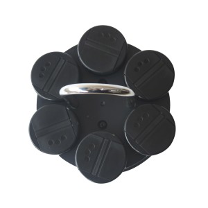 PORTA CONDIMENTO GIRATÓRIO ARAMADO DE VIDRO COM 6 PEÇAS - BRJC10184