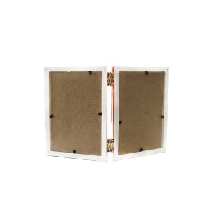 PORTA RETRATO COM 02 FOTOS EM PLÁSTICO ABERTURA CENTRAL - 10X15CM - 4333-DOU