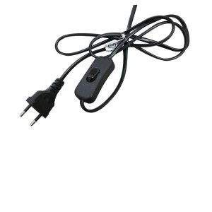 ABAJUR TRIPÉ DE METAL COM CÚPULA EM TECIDO E ESTRUTURA DE METAL  42CM BIVOLT- 2345-AZ