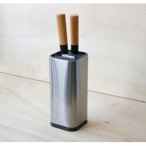 SUPORTE DE FACAS EM INOX E TESOURAS OU UTENSILIOS MAIORES 23CM X 10 CM - 6672