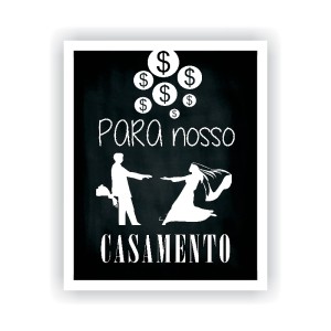 COFRE PARA NOSSO CASAMENTO MOLD COR BRANCA 20 X 25 CM - 804