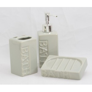 KIT DE BANHEIRO VIENA  EM CERÂMICA COM 3 PEÇAS 330 ML - CEA01002-BR