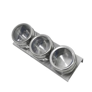 JOGO IMANTADO INOX COM 3 PORTA TEMPEROS - 90878
