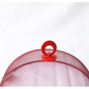 TELA PROTETORA DE ALIMENTOS EM METAL COM ALÇA NO TOPO 28CM - FX98208-VM