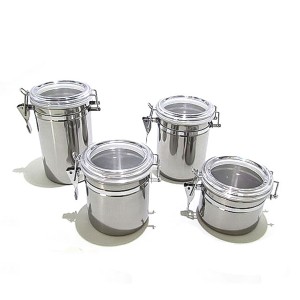 JOGO POTES EM INOX COM 4 PECAS - C3254