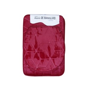 JOGO DE TAPETE PARA BANHEIRO ANTIDERRAPANTE DE POLIÉSTER COM 03 PCS - 96751-VM