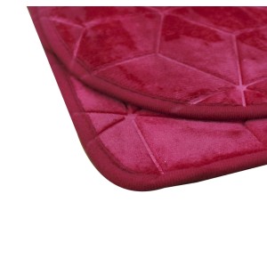 JOGO DE TAPETE PARA BANHEIRO ANTIDERRAPANTE DE POLIÉSTER COM 03 PCS - 96751-VM