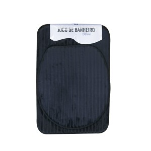 JOGO DE TAPETE PARA BANHEIRO ANTIDERRAPANTE DE POLIÉSTER COM 03 PCS - 97538-PT